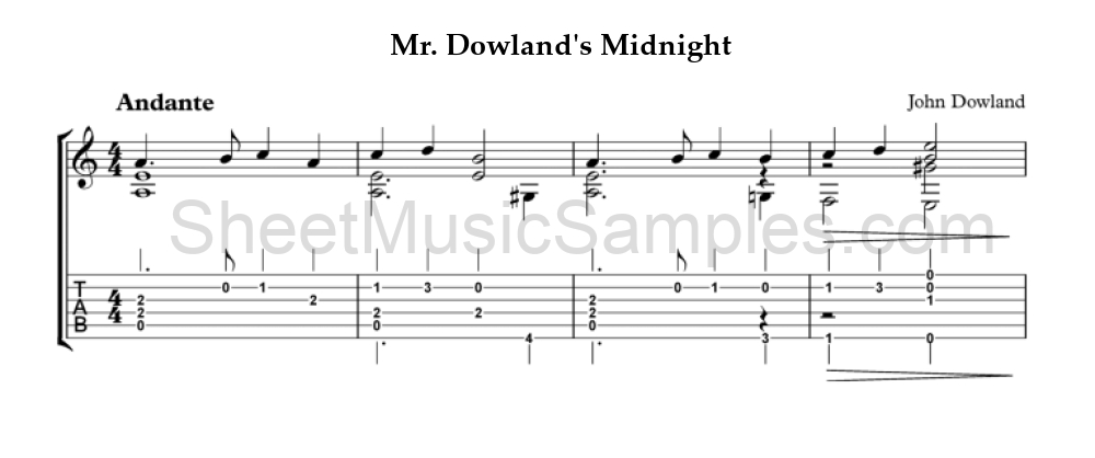 Mr. Dowland's Midnight