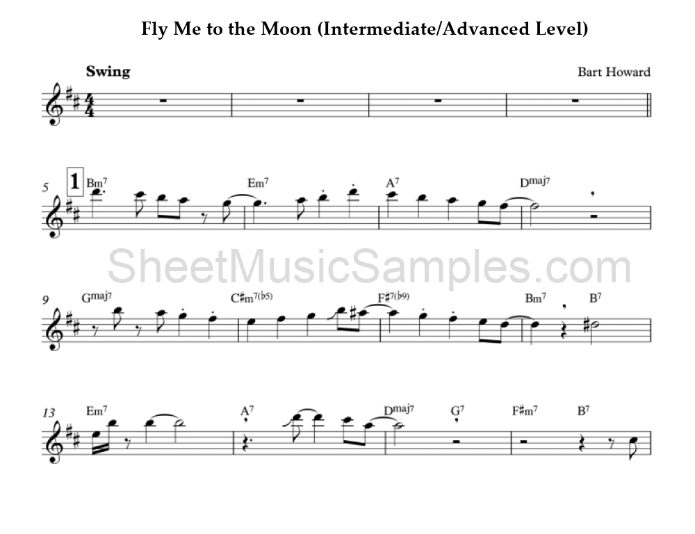 Fly Me to the Moon (Intermediate/Advanced Level)