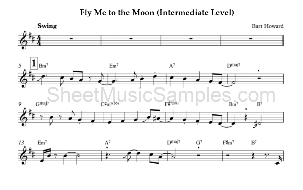 Fly Me to the Moon (Intermediate Level)