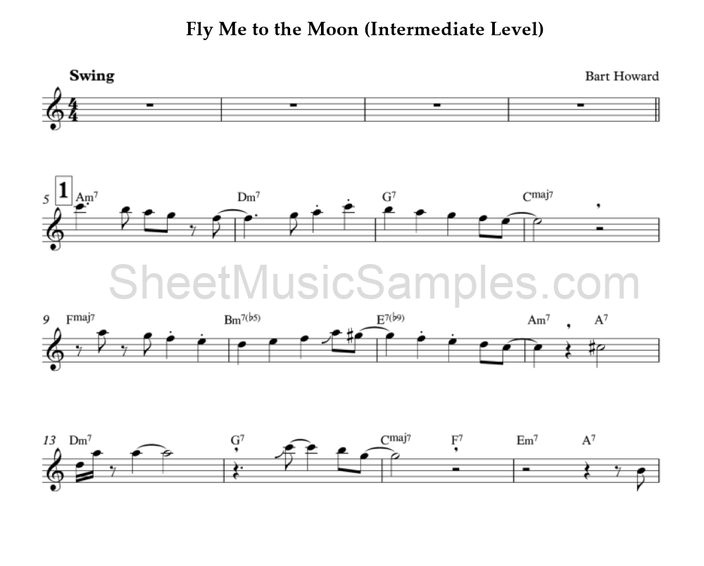 Fly Me to the Moon (Intermediate Level)