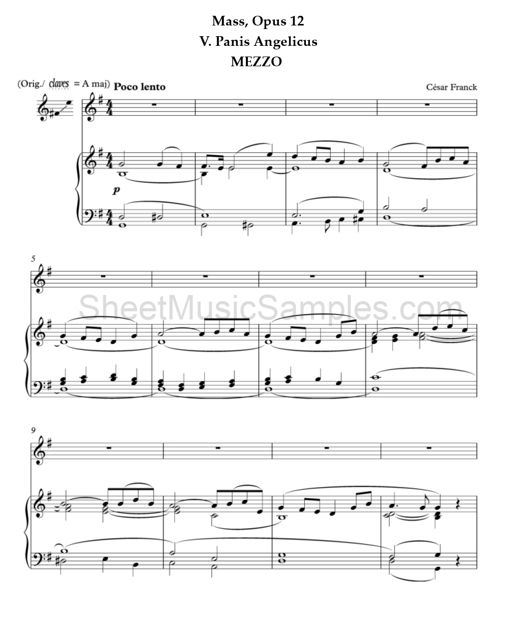 Mass, Opus 12 - V. Panis Angelicus - MEZZO