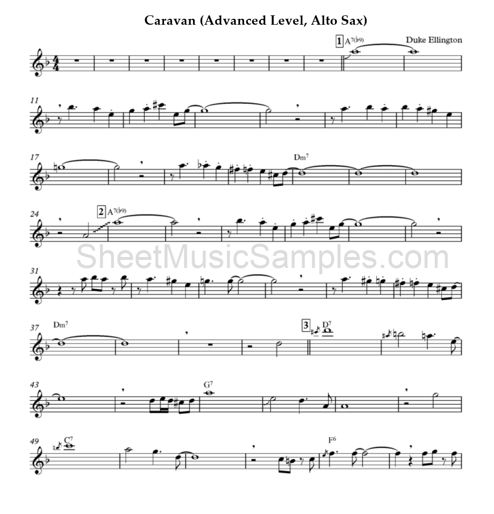 Caravan (Advanced Level, Alto Sax)