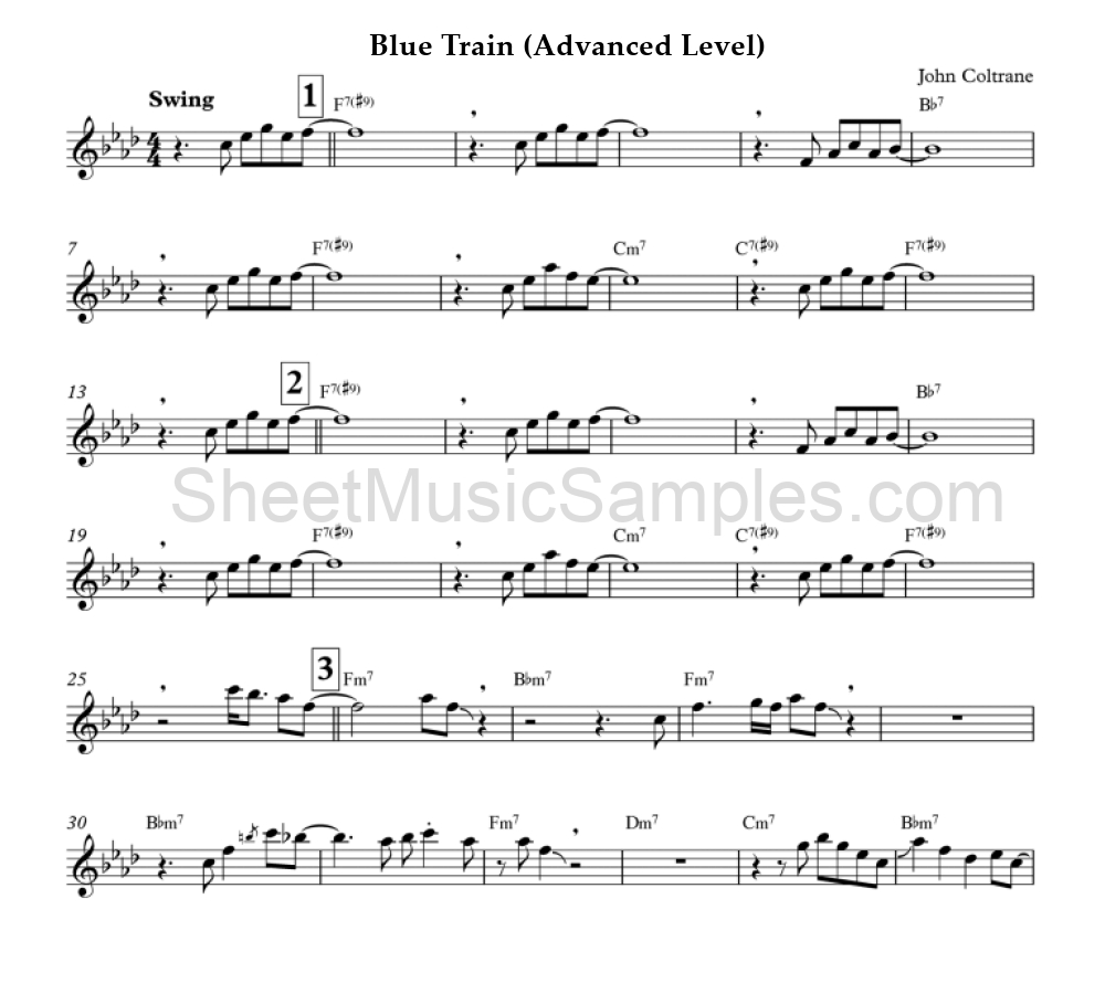 Blue Train (Advanced Level)