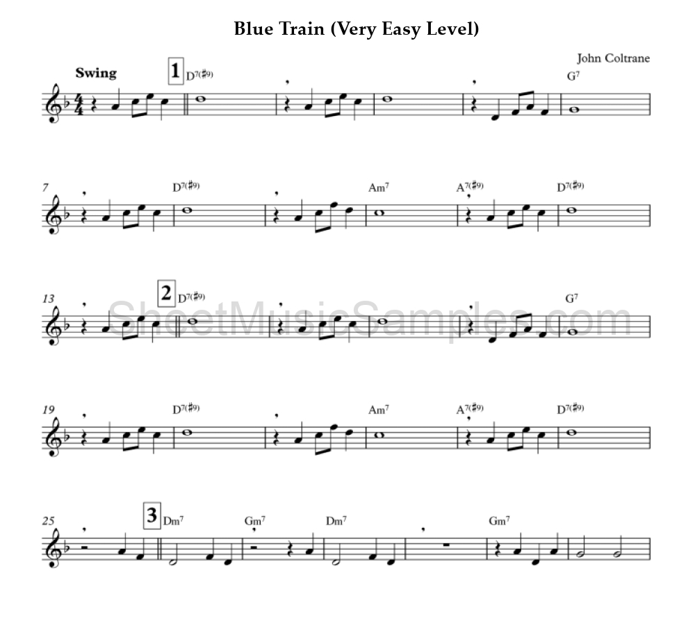 Blue Train (Very Easy Level)