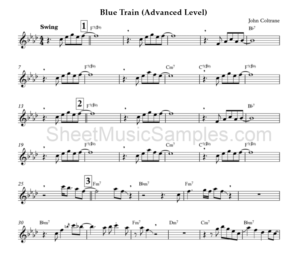 Blue Train (Advanced Level)