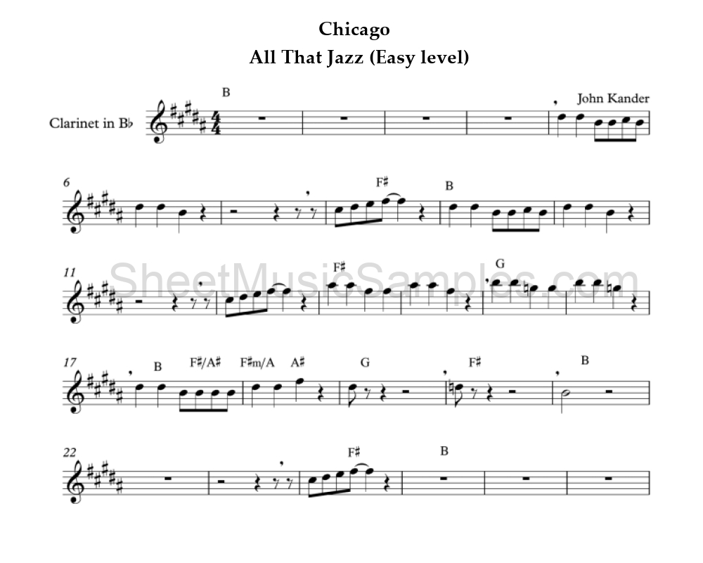 Chicago - All That Jazz (Easy level)