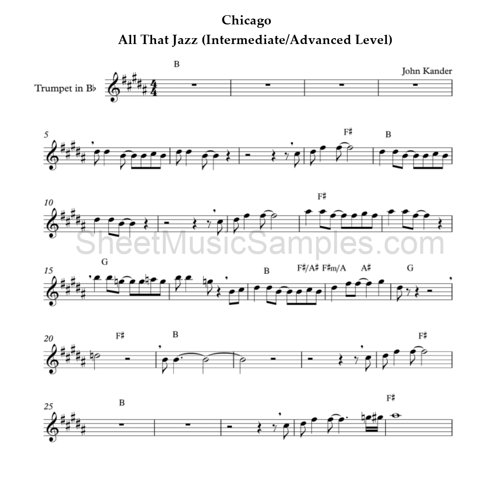 Chicago - All That Jazz (Intermediate/Advanced Level)