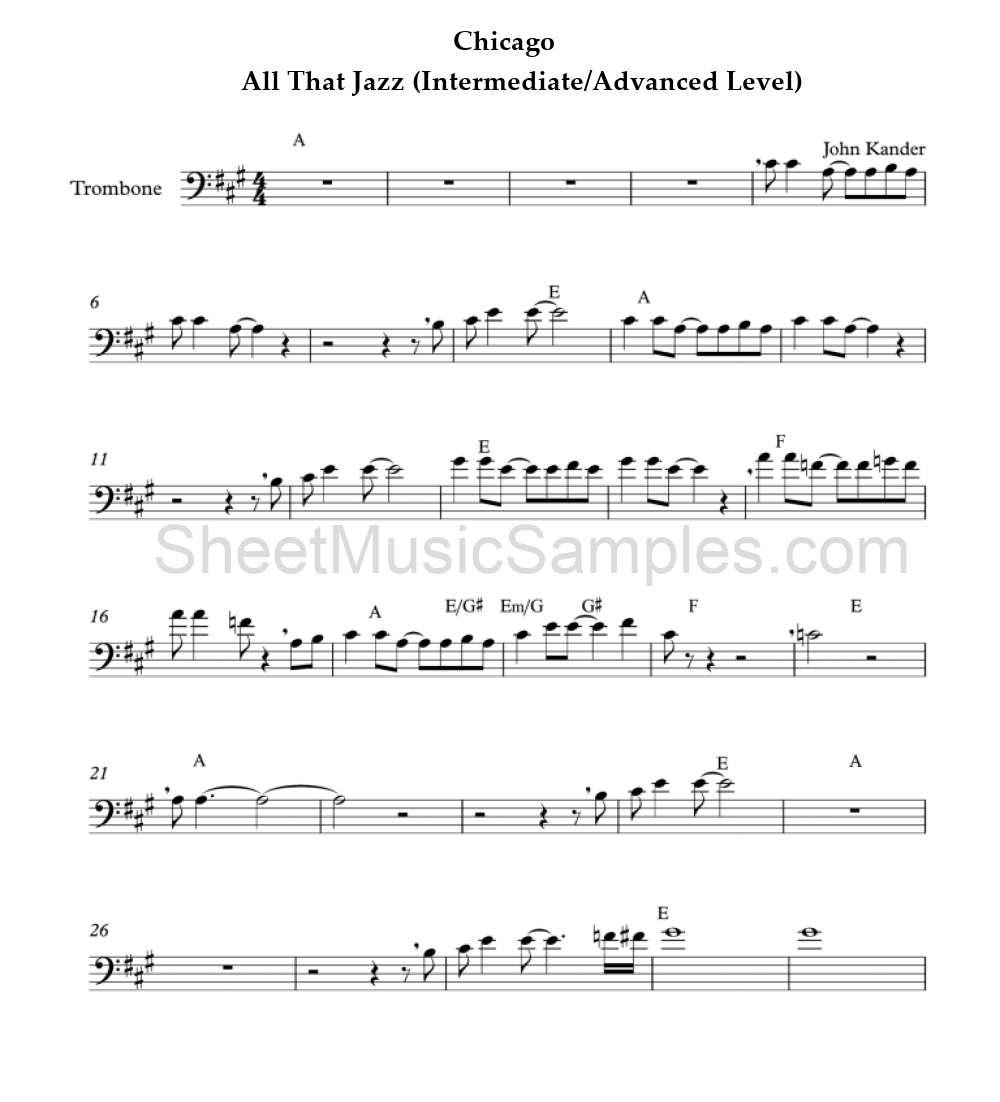 Chicago - All That Jazz (Intermediate/Advanced Level)