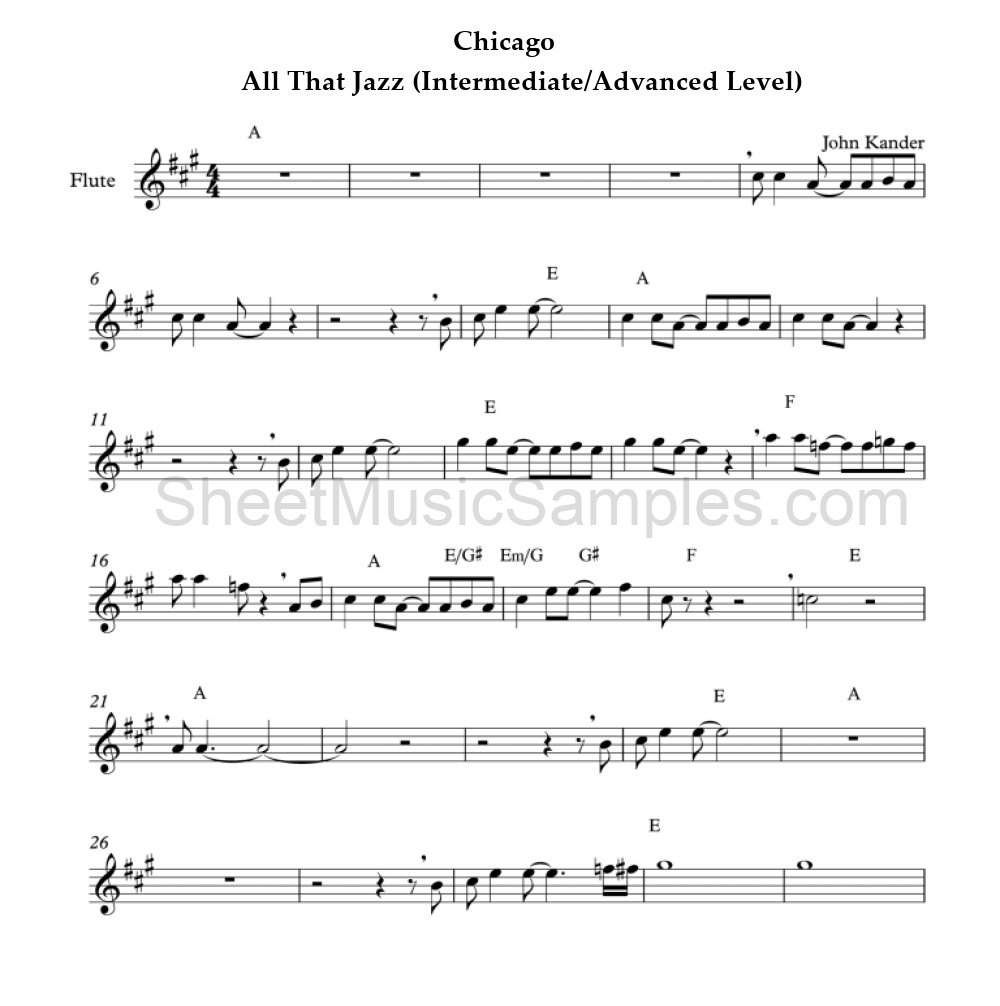 Chicago - All That Jazz (Intermediate/Advanced Level)