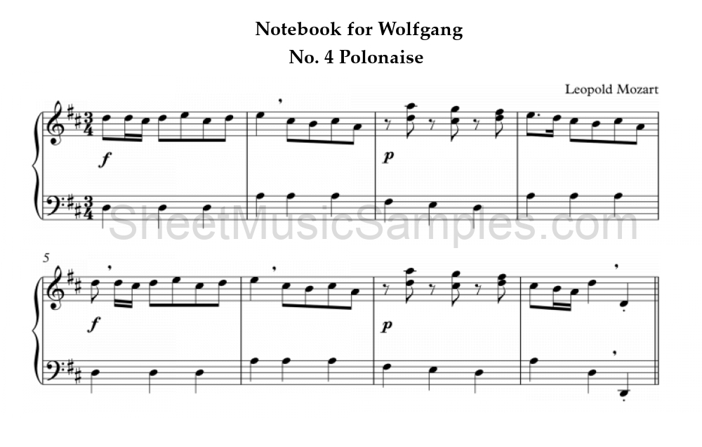 Notebook for Wolfgang - No. 4 Polonaise