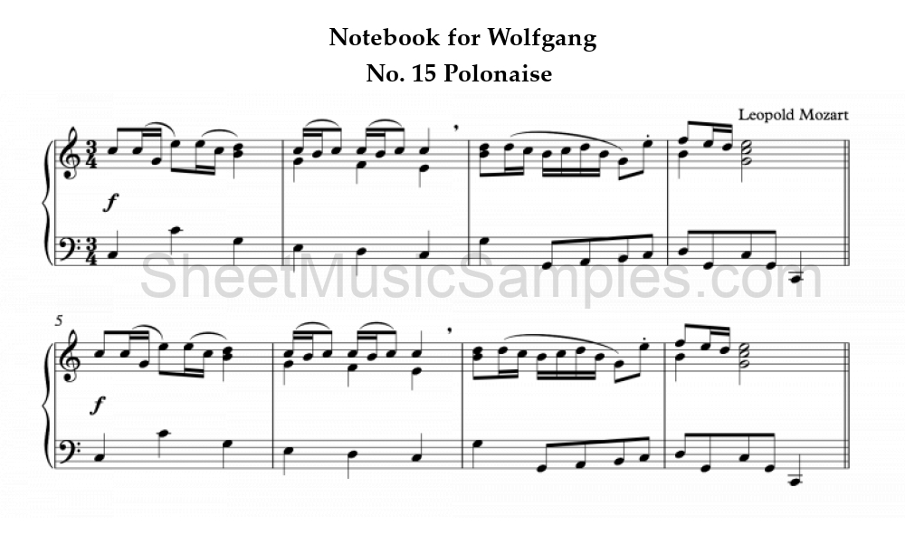 Notebook for Wolfgang - No. 15 Polonaise