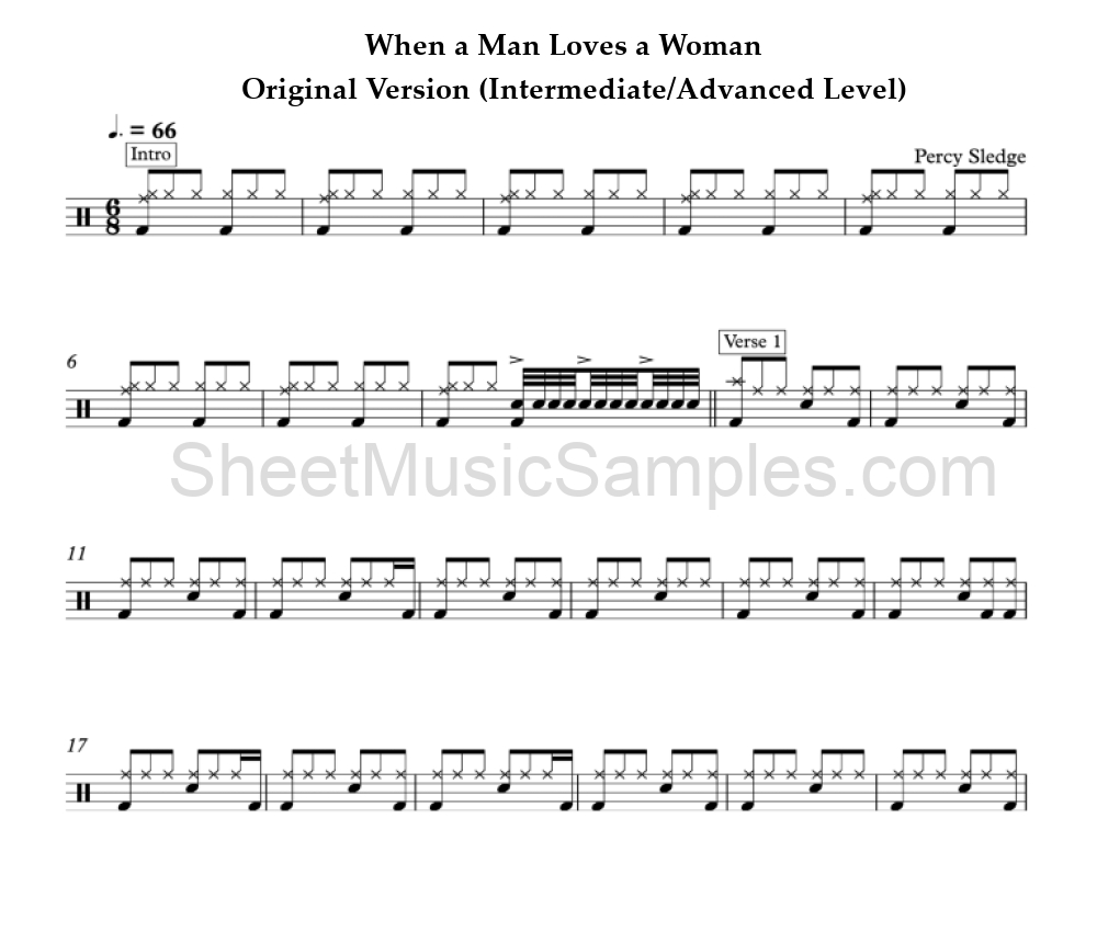 When a Man Loves a Woman - Original Version (Intermediate/Advanced Level)