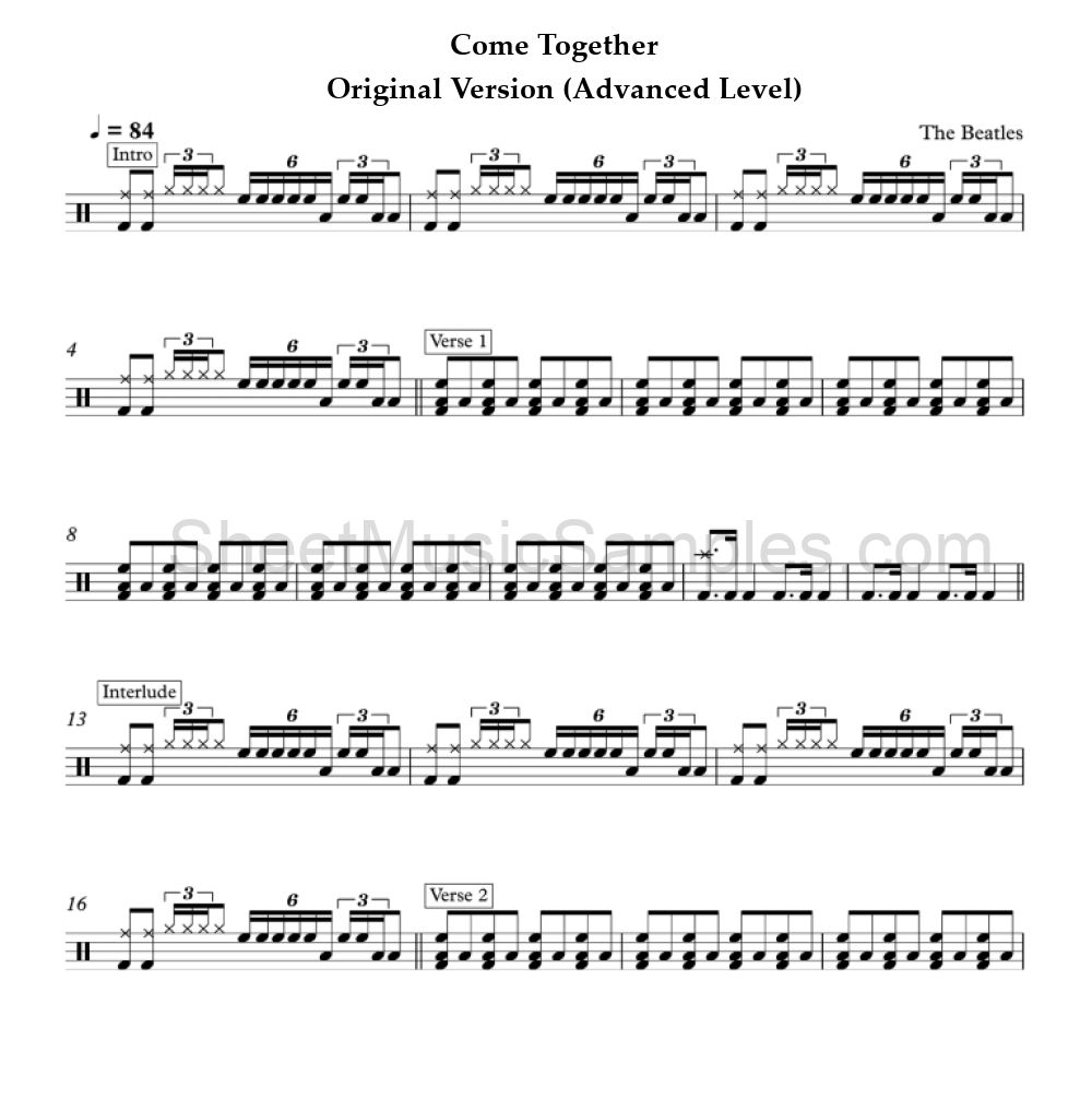 Come Together - Original Version (Advanced Level)