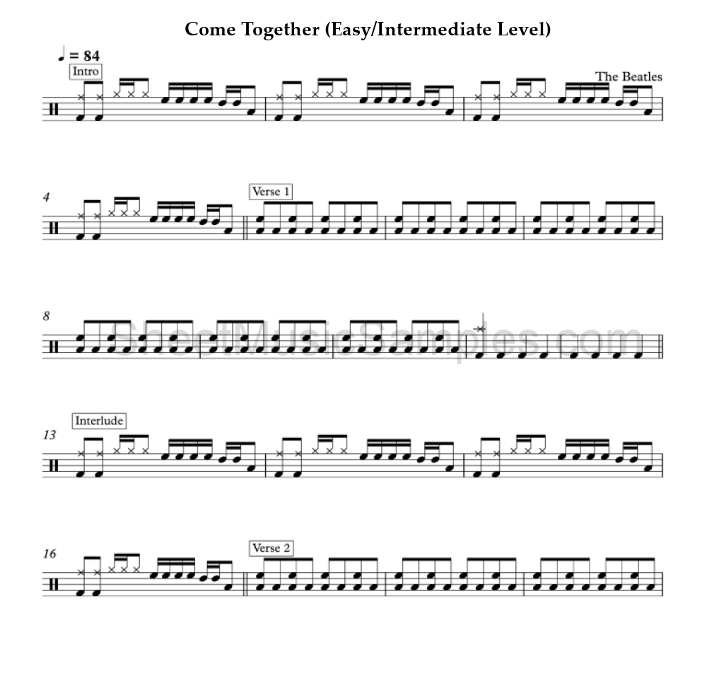 Come Together (Easy/Intermediate Level)