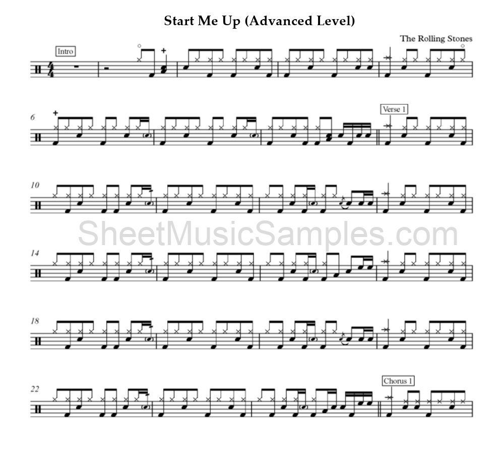 Start Me Up (Advanced Level)