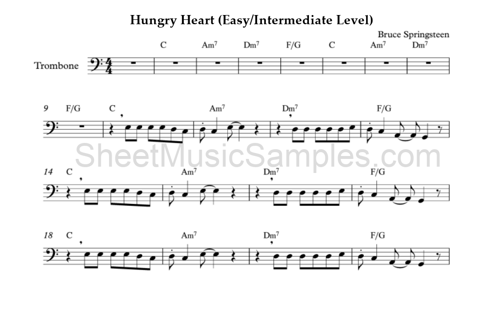 Hungry Heart (Easy/Intermediate Level)