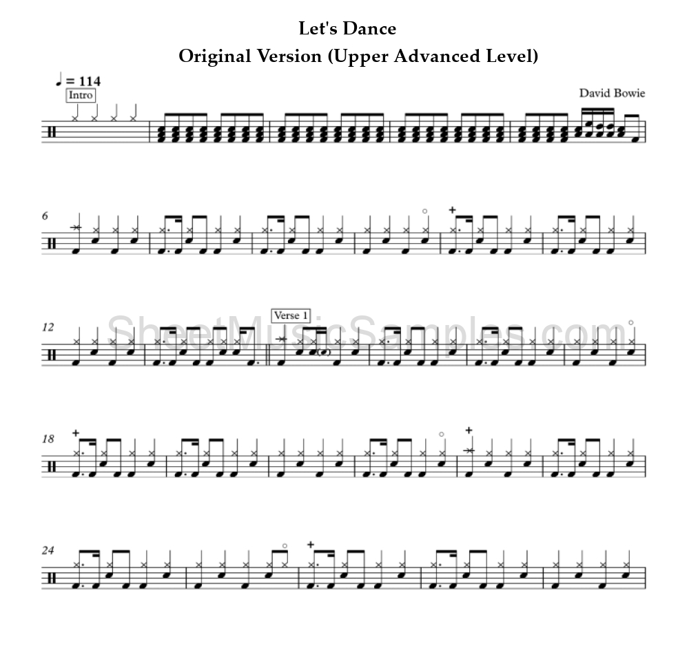 Let's Dance - Original Version (Upper Advanced Level)