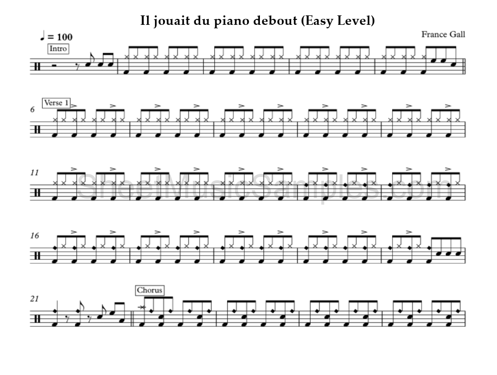 Il jouait du piano debout (Easy Level)