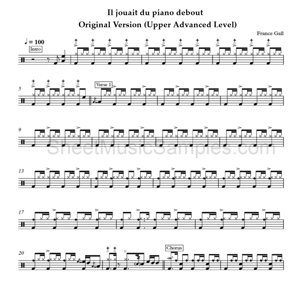 Il jouait du piano debout - Original Version (Upper Advanced Level)