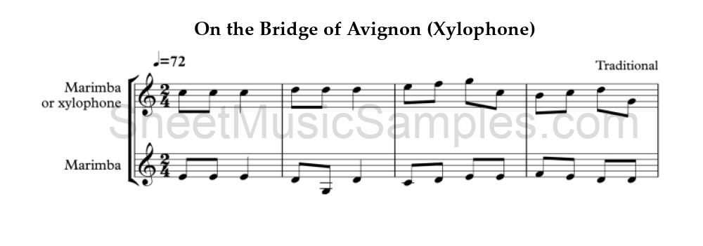 On the Bridge of Avignon (Xylophone)