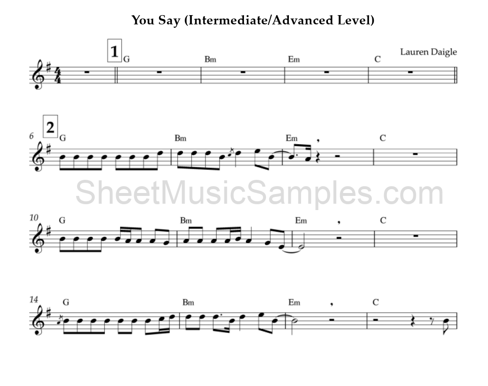 You Say (Intermediate/Advanced Level)