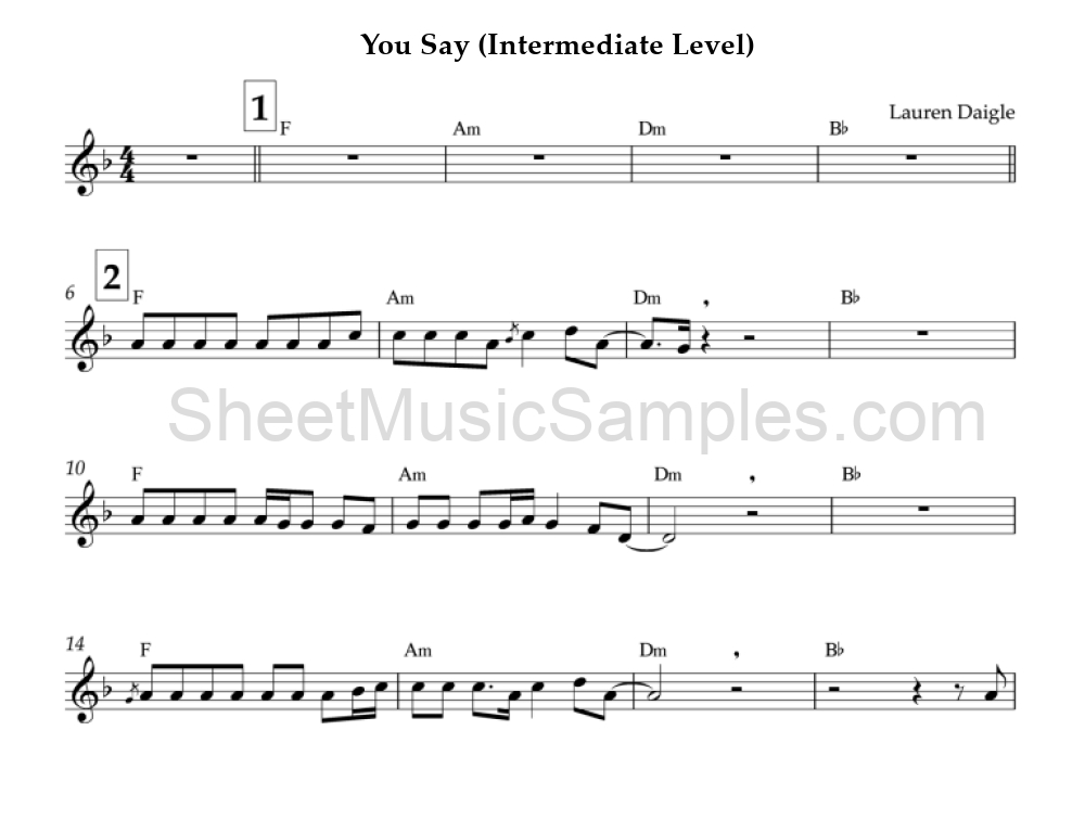 You Say (Intermediate Level)