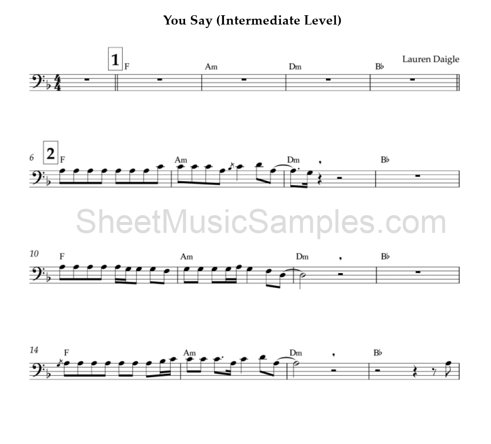 You Say (Intermediate Level)