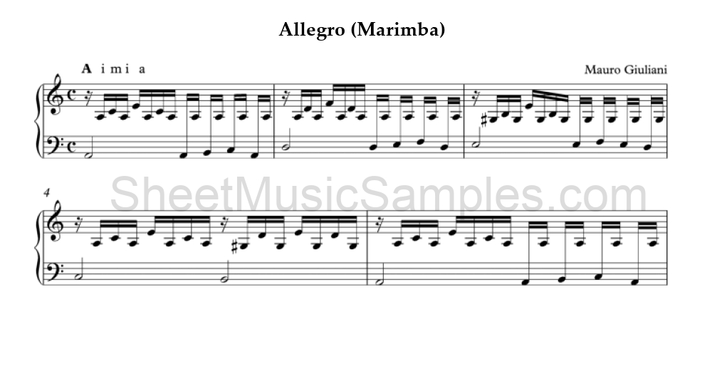 Allegro (Marimba)