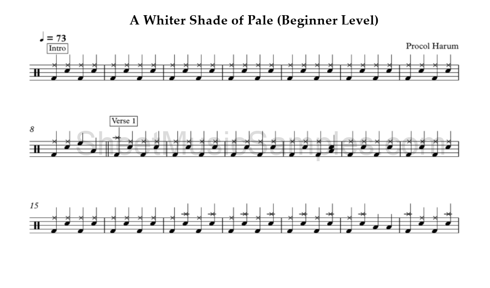 A Whiter Shade of Pale (Beginner Level)