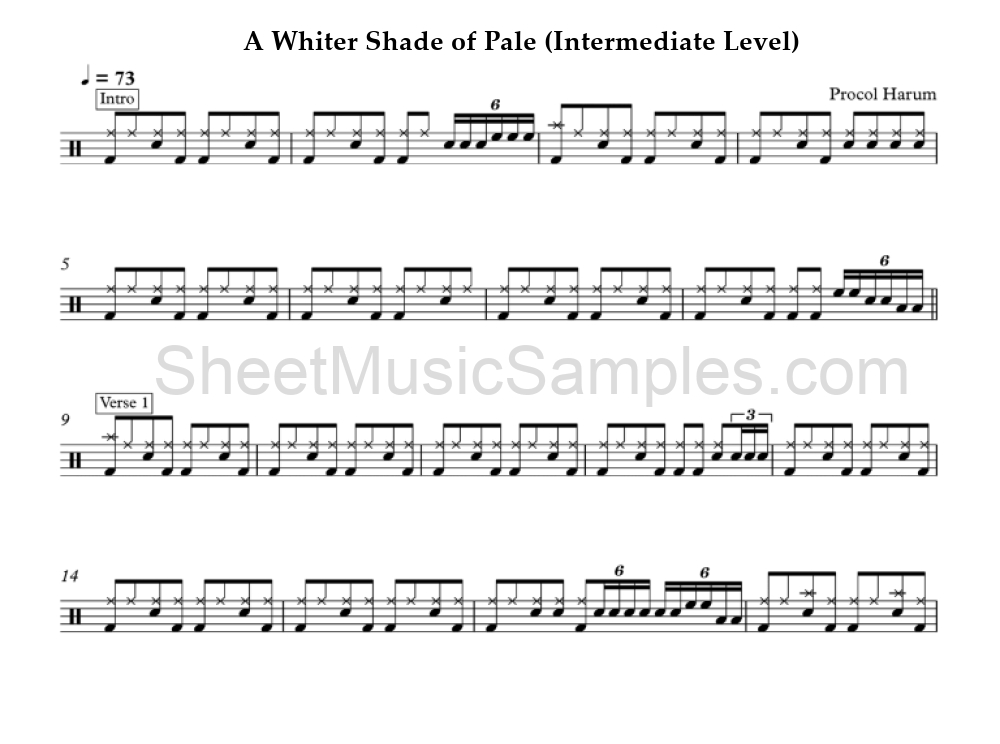 A Whiter Shade of Pale (Intermediate Level)