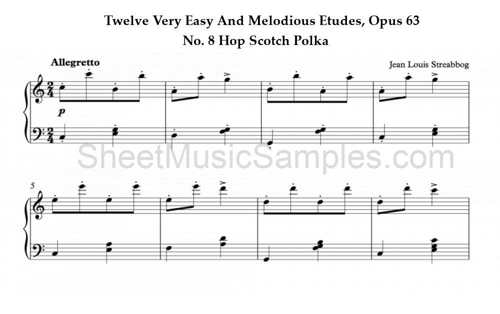 Twelve Very Easy And Melodious Etudes, Opus 63 - No. 8 Hop Scotch Polka