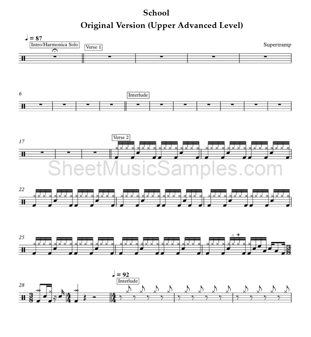 School - Original Version (Upper Advanced Level)