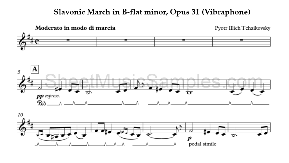 Slavonic March in B-flat minor, Opus 31 (Vibraphone)