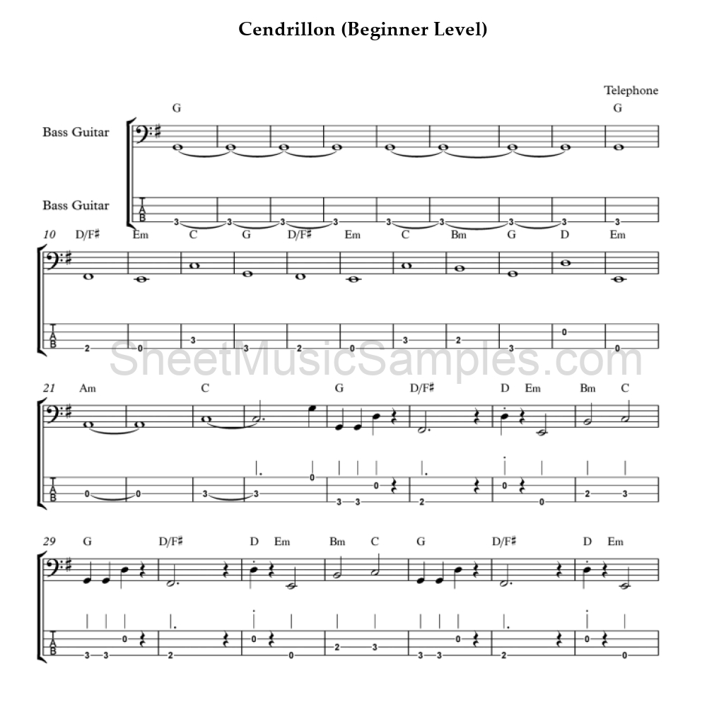 Cendrillon (Beginner Level)