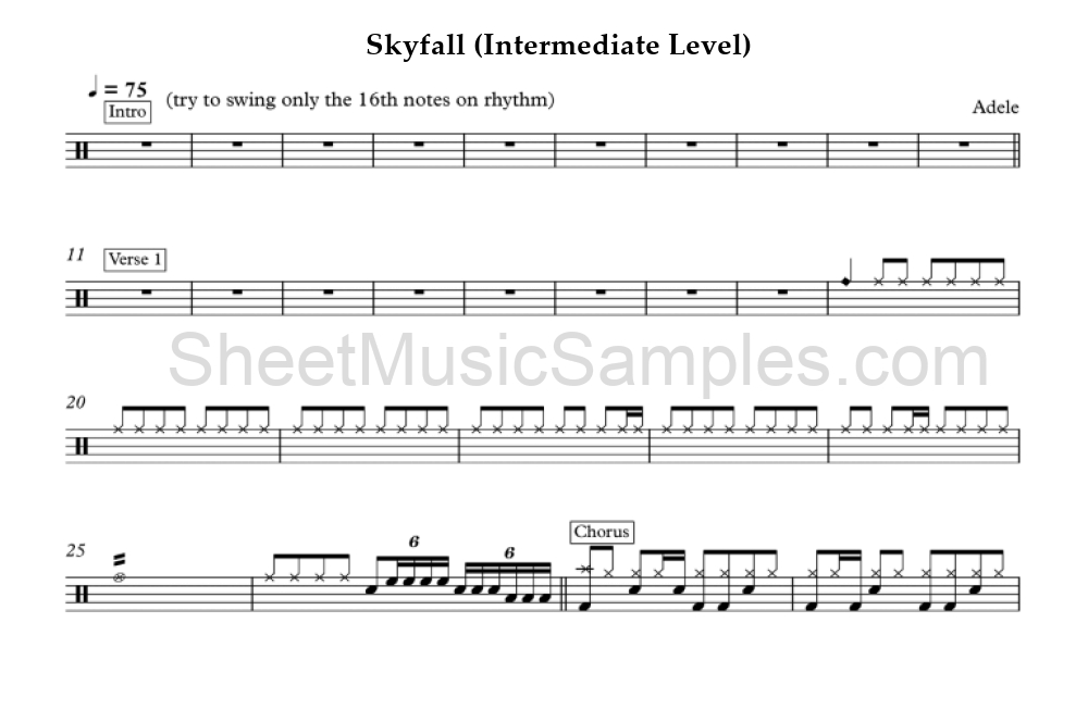 Skyfall (Intermediate Level)