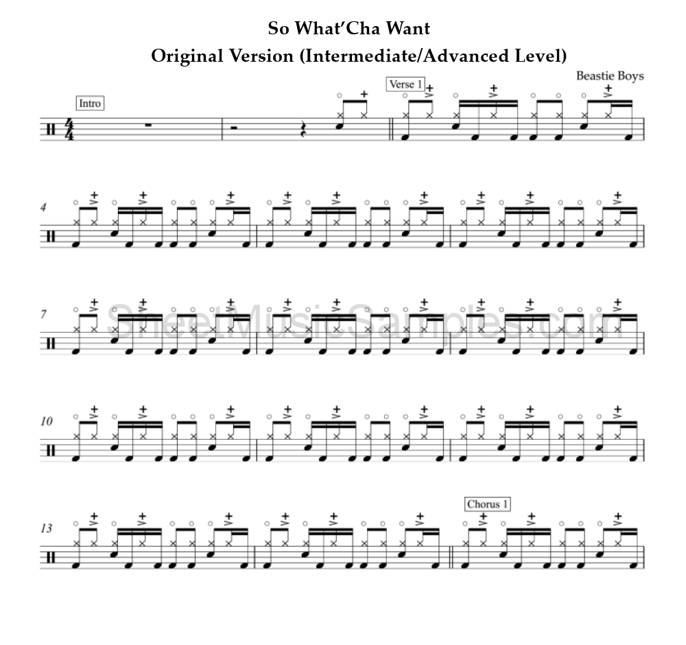 So What’Cha Want - Original Version (Intermediate/Advanced Level)