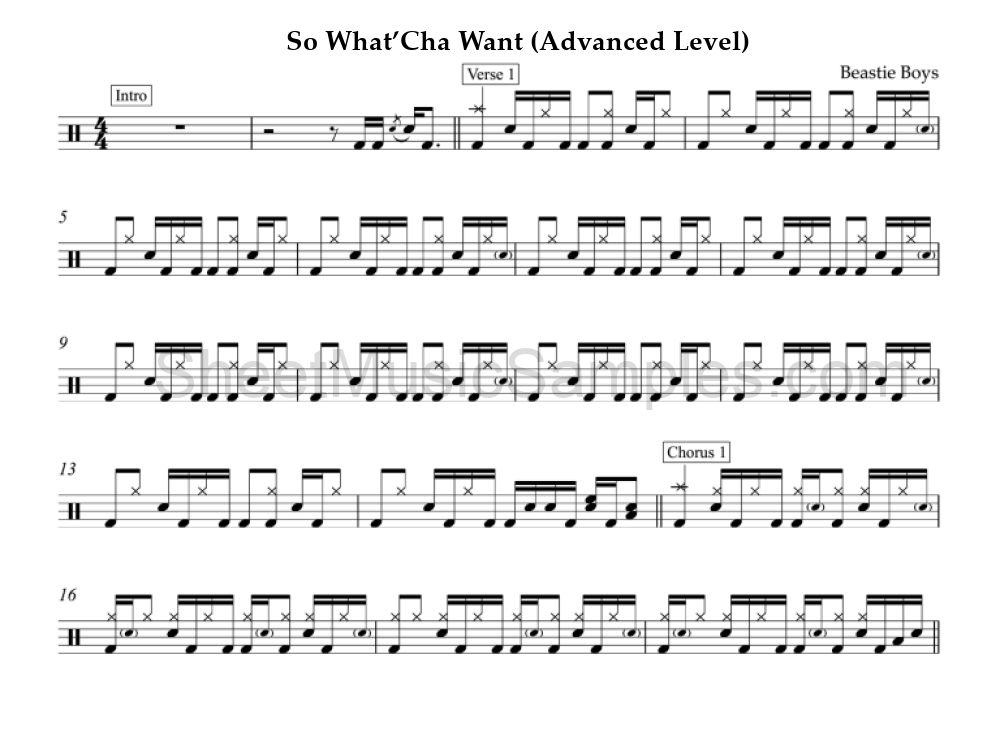 So What’Cha Want (Advanced Level)