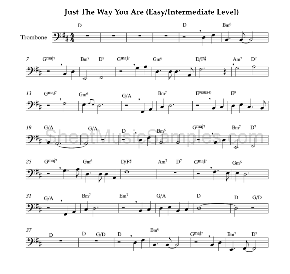 Just The Way You Are (Easy/Intermediate Level)