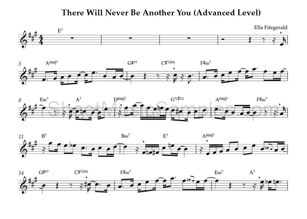 There Will Never Be Another You (Advanced Level)