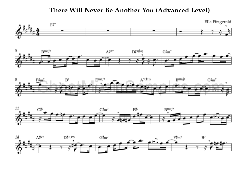 There Will Never Be Another You (Advanced Level)