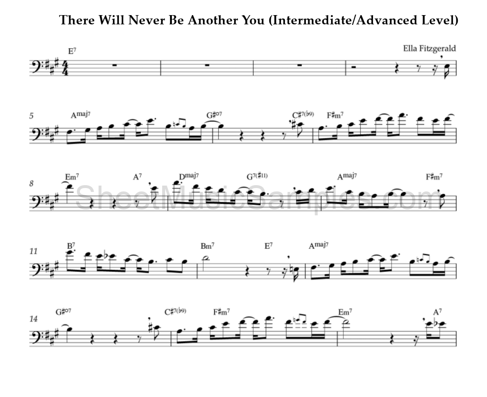 There Will Never Be Another You (Intermediate/Advanced Level)