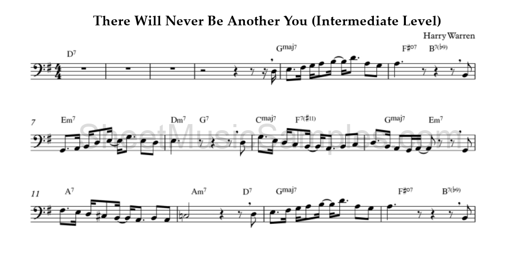 There Will Never Be Another You (Intermediate Level)