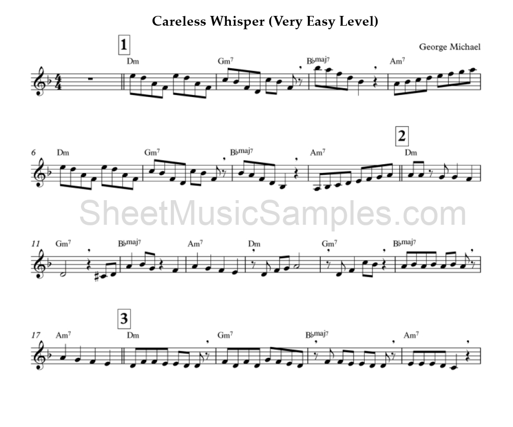 Careless Whisper (Very Easy Level)