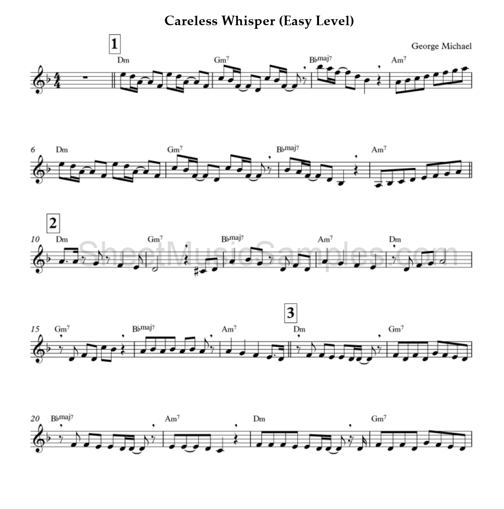 Careless Whisper (Easy Level)