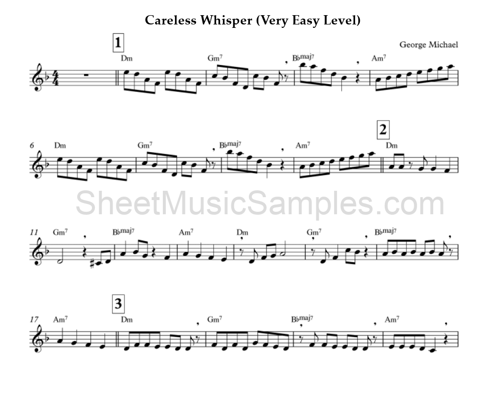 Careless Whisper (Very Easy Level)