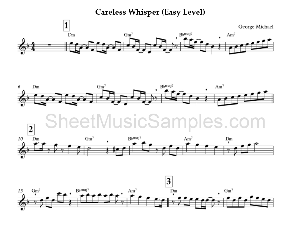 Careless Whisper (Easy Level)