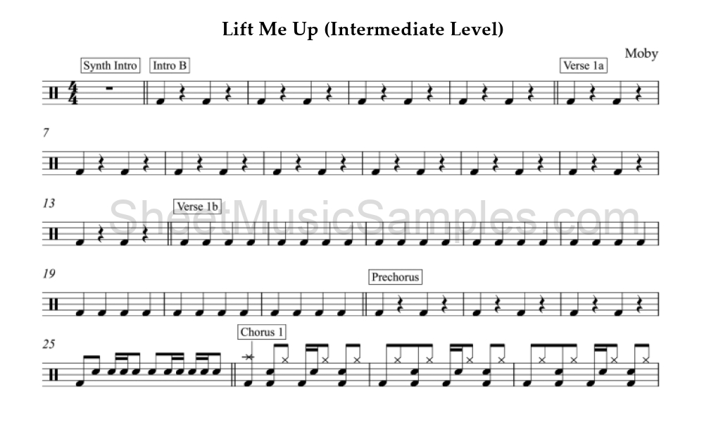 Lift Me Up (Intermediate Level)