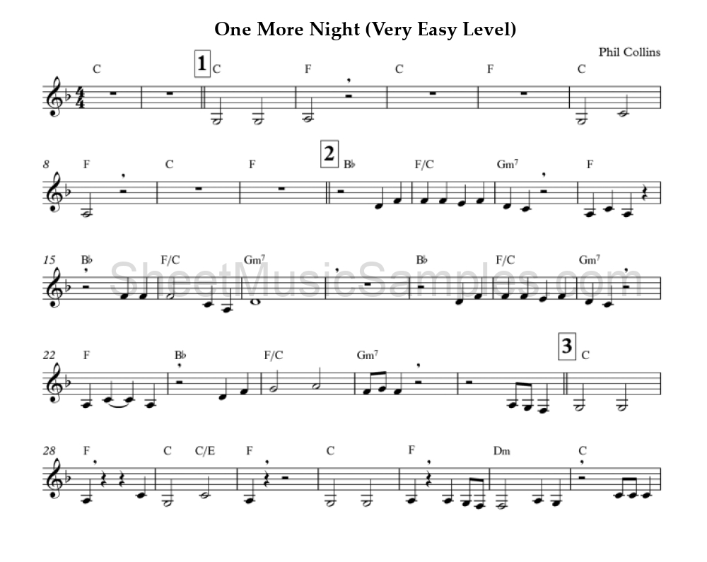 One More Night (Very Easy Level)