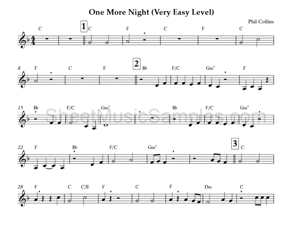 One More Night (Very Easy Level)