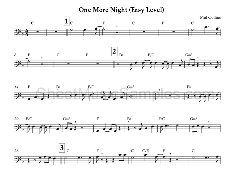 One More Night (Easy Level)